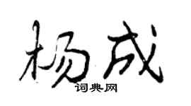 曾庆福杨成行书个性签名怎么写