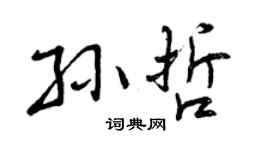 曾庆福孙哲行书个性签名怎么写