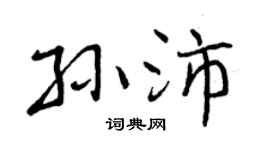 曾庆福孙沛行书个性签名怎么写