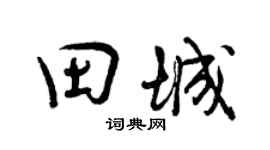 曾庆福田城行书个性签名怎么写