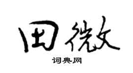 曾庆福田微行书个性签名怎么写