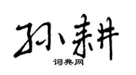 曾庆福孙耕行书个性签名怎么写