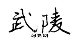 曾庆福武陵行书个性签名怎么写