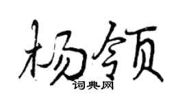 曾庆福杨领行书个性签名怎么写