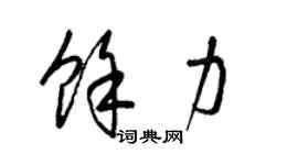 梁锦英余力草书个性签名怎么写