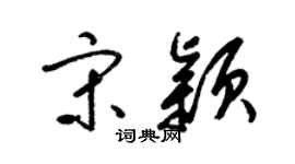 梁锦英宋颖草书个性签名怎么写