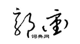 梁锦英郭冲草书个性签名怎么写