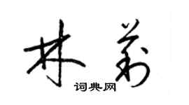 梁锦英林莉草书个性签名怎么写