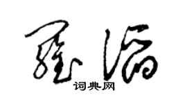 梁锦英罗滔草书个性签名怎么写