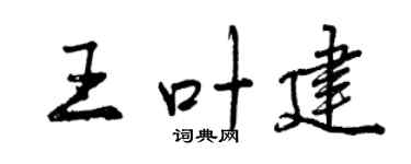 曾庆福王叶建行书个性签名怎么写