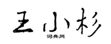 曾庆福王小杉行书个性签名怎么写