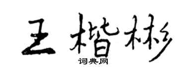 曾庆福王楷彬行书个性签名怎么写