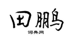 曾庆福田鹏行书个性签名怎么写