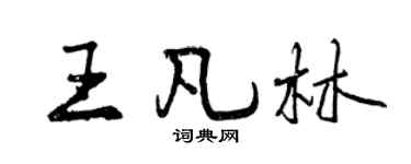 曾庆福王凡林行书个性签名怎么写