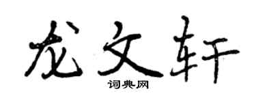 曾庆福龙文轩行书个性签名怎么写