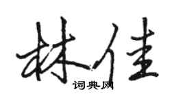 骆恒光林佳行书个性签名怎么写