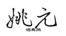 骆恒光姚元行书个性签名怎么写