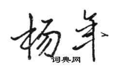 骆恒光杨年行书个性签名怎么写