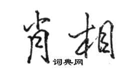 骆恒光肖相行书个性签名怎么写