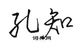 骆恒光孔知行书个性签名怎么写