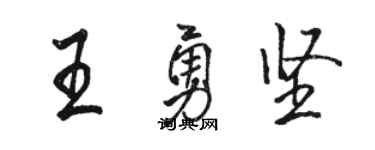 骆恒光王勇坚行书个性签名怎么写