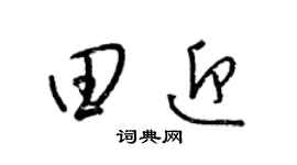 梁锦英田迎草书个性签名怎么写