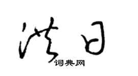 梁锦英洪日草书个性签名怎么写