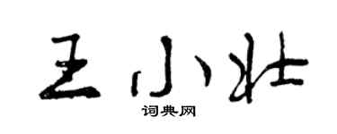 曾庆福王小壮行书个性签名怎么写