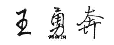 骆恒光王勇奔行书个性签名怎么写