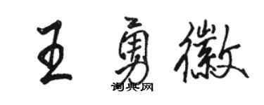 骆恒光王勇徽行书个性签名怎么写