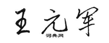 骆恒光王元军行书个性签名怎么写