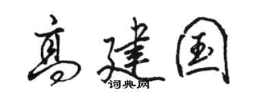 骆恒光高建国行书个性签名怎么写