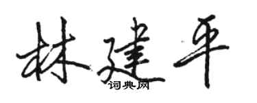 骆恒光林建平行书个性签名怎么写