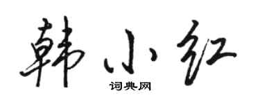 骆恒光韩小红行书个性签名怎么写