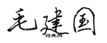 骆恒光毛建国行书个性签名怎么写