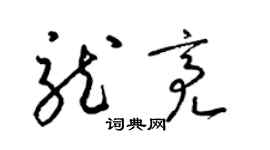 梁锦英龙亮草书个性签名怎么写