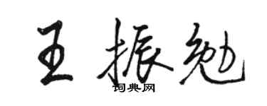 骆恒光王振勉行书个性签名怎么写