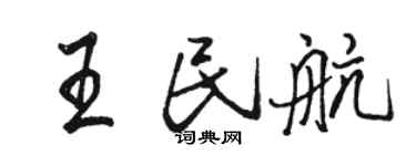 骆恒光王民航行书个性签名怎么写