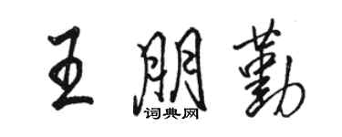 骆恒光王朋勤行书个性签名怎么写