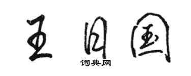 骆恒光王日国行书个性签名怎么写