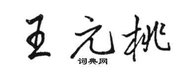 骆恒光王元桃行书个性签名怎么写