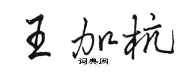 骆恒光王加杭行书个性签名怎么写