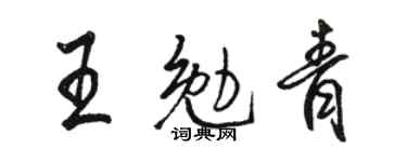 骆恒光王勉青行书个性签名怎么写