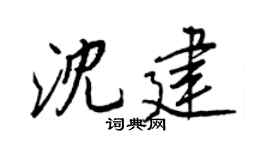 王正良沈建行书个性签名怎么写