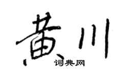 王正良黄川行书个性签名怎么写