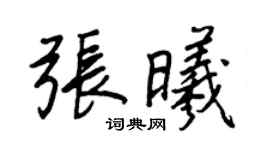 王正良张曦行书个性签名怎么写