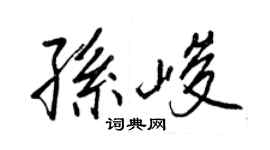 王正良孙峻行书个性签名怎么写