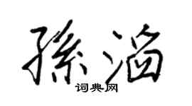 王正良孙滔行书个性签名怎么写