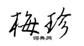 王正良梅珍行书个性签名怎么写