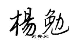 王正良杨勉行书个性签名怎么写